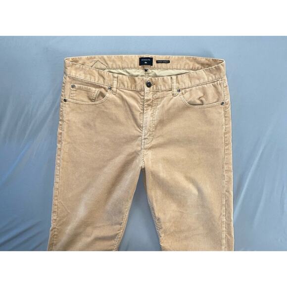 Quiksilver Straight Tapered Fit Jean Style Corduroy Pants, Cords. Beige, 38X31.5 - Picture 5 of 8